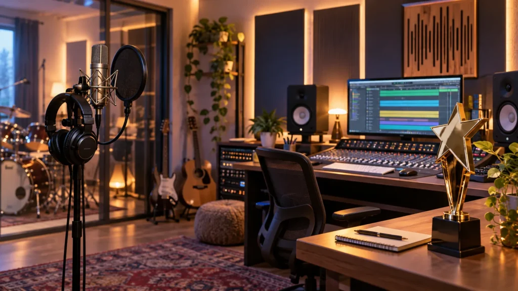 Studio nagraniowe — ilustracja