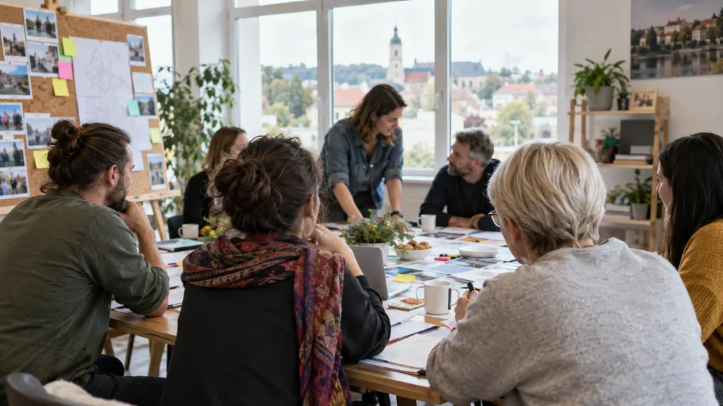 Spotkanie przy stole — ilustracja współpracy samorządu z NGO
